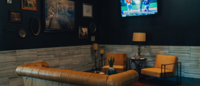 Lounge area at Nelson's Neighborhood Grille